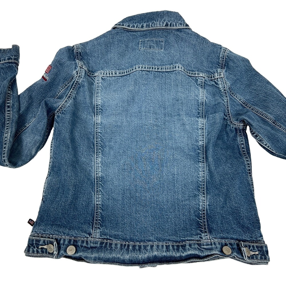 Vintage 90s Polo Jeans Co Ralph Lauren Trucker Denim Saturday Jacket Womens M - Picture 7 of 12